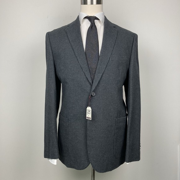 JOS A BANK Men's‎ Blazer Sportcoat Jacket Size 44R Cotton Grey E121757